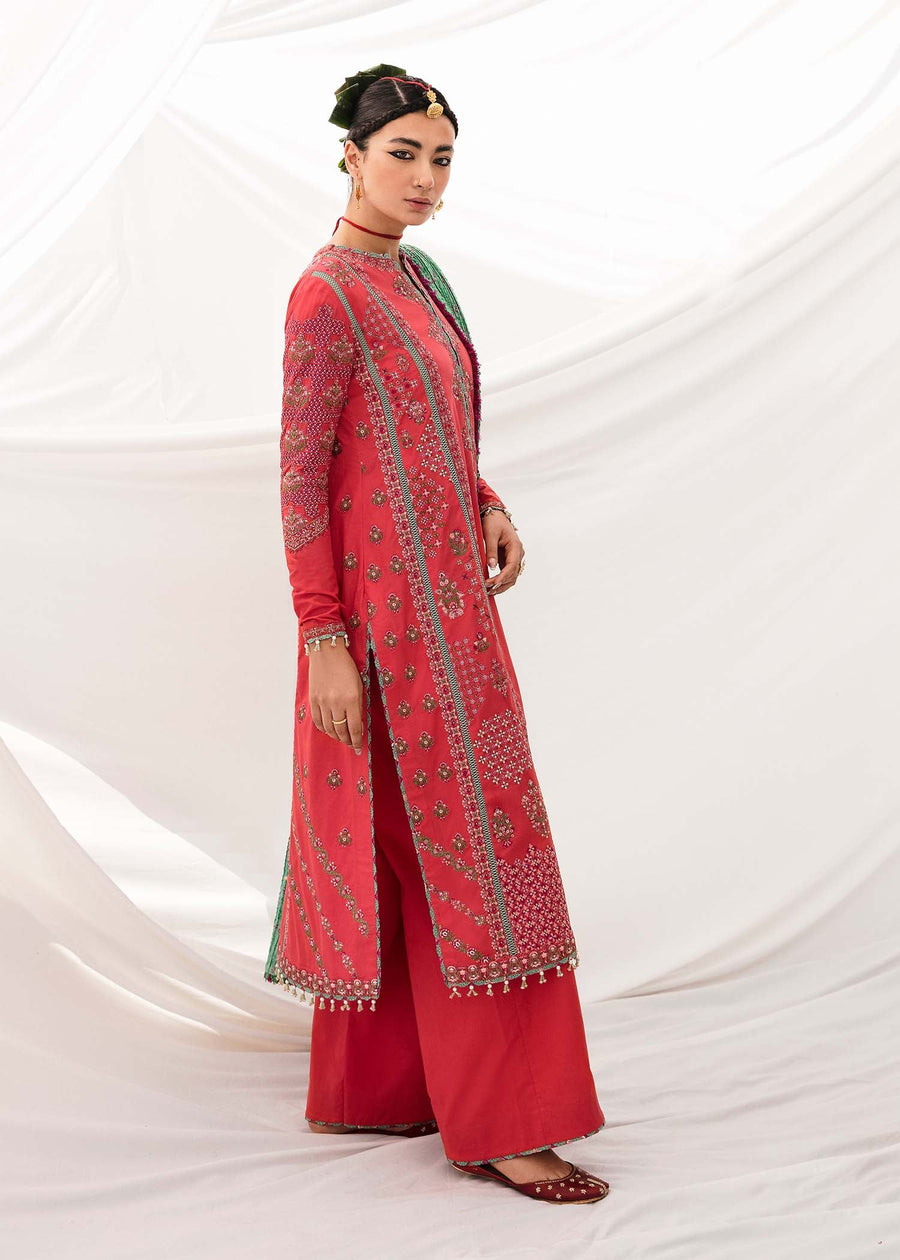 Hussain Rehar Mausam Eid Lawn Unstitched Embroidered 3Pc Suit - JAZAR