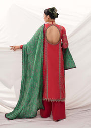 Hussain Rehar Mausam Eid Lawn Unstitched Embroidered 3Pc Suit - JAZAR
