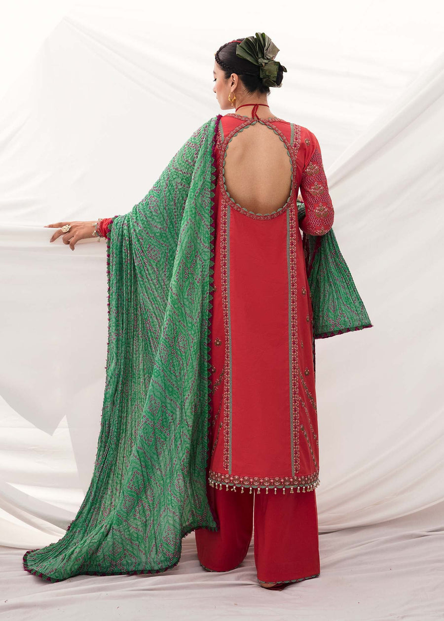 Hussain Rehar Mausam Eid Lawn Unstitched Embroidered 3Pc Suit - JAZAR