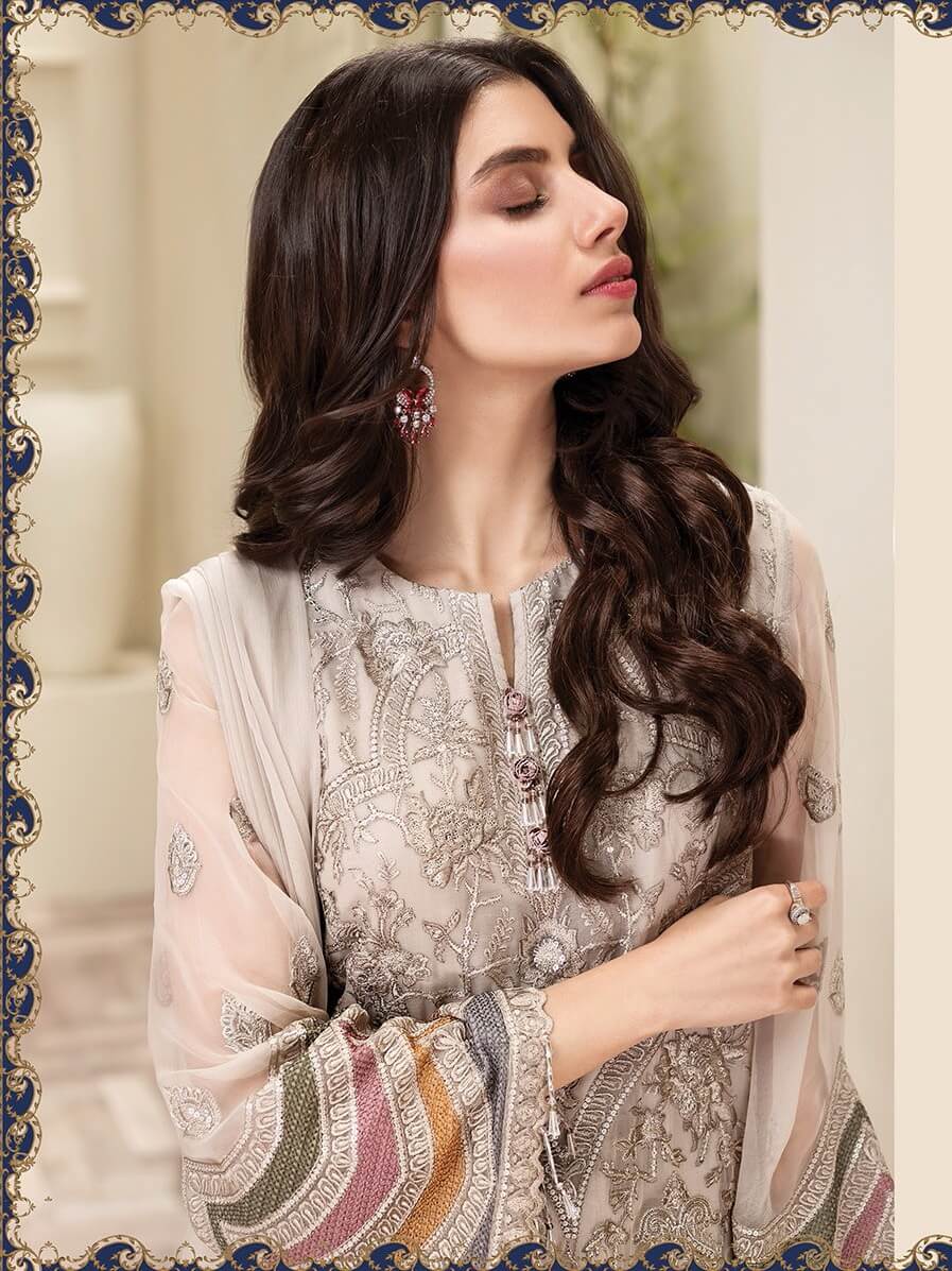 Jazmin Amerrati Luxury Chiffon 2020 Embroidered 3Pc Suit D-03 Arezu - FaisalFabrics.pk