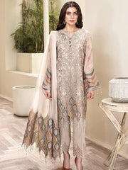 Jazmin Amerrati Luxury Chiffon 2020 Embroidered 3Pc Suit D-03 Arezu - FaisalFabrics.pk