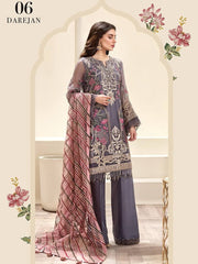 Jazmin Amerrati Luxury Chiffon 2020 Embroidered 3Pc Suit D-06 Darejan - FaisalFabrics.pk