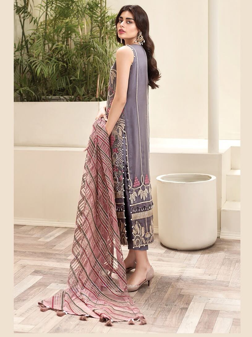 Jazmin Amerrati Luxury Chiffon 2020 Embroidered 3Pc Suit D-06 Darejan - FaisalFabrics.pk