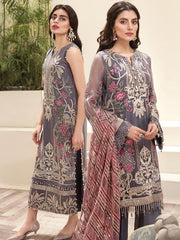 Jazmin Amerrati Luxury Chiffon 2020 Embroidered 3Pc Suit D-06 Darejan - FaisalFabrics.pk