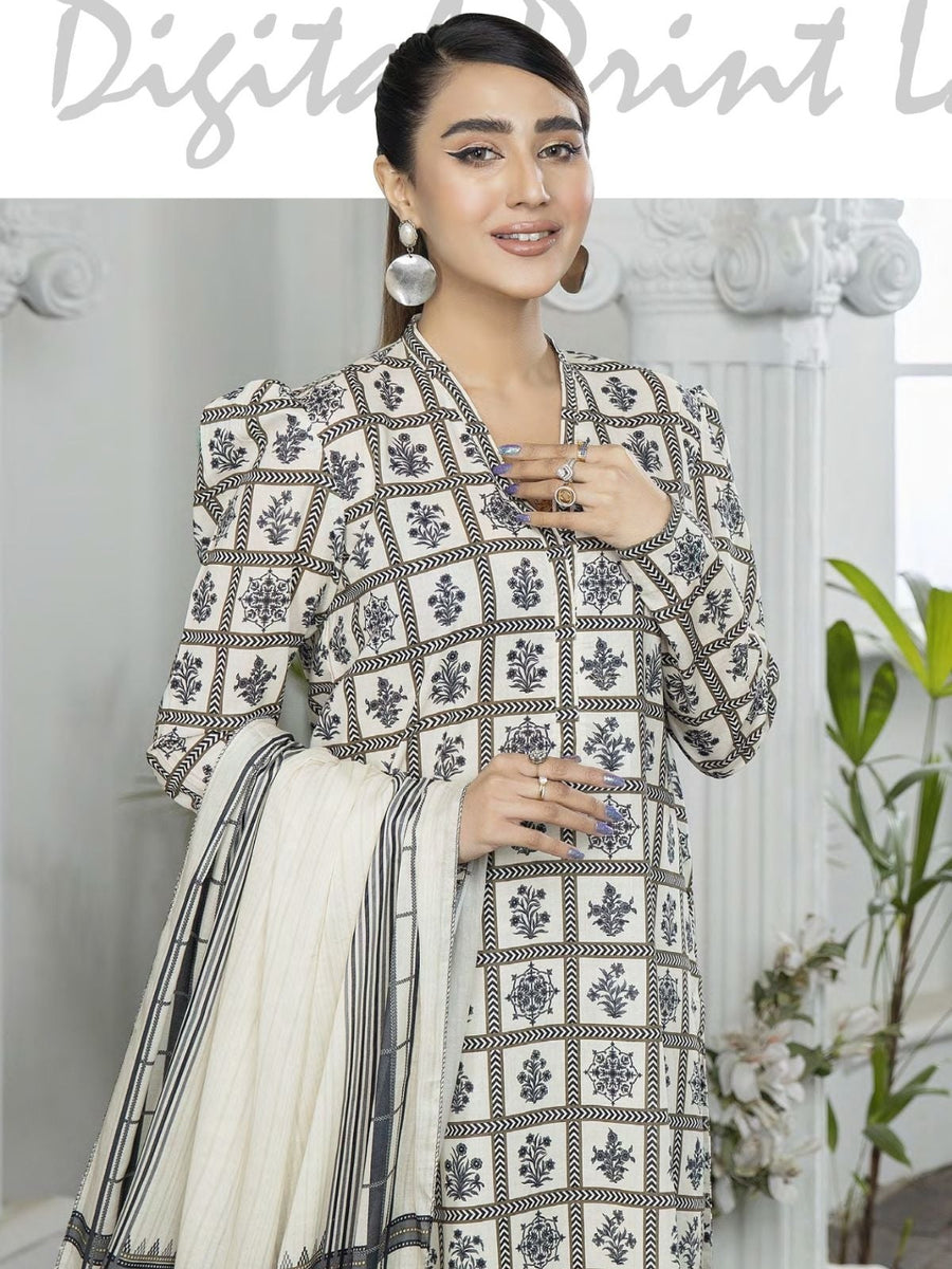 Raiza By Johra Digital Printed Lawn Unstitched 3 Piece Suit JH-380
