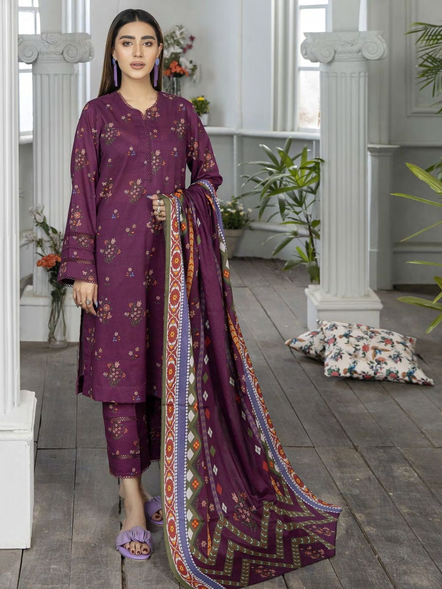 Raiza By Johra Digital Printed Lawn Unstitched 3 Piece Suit JH-383