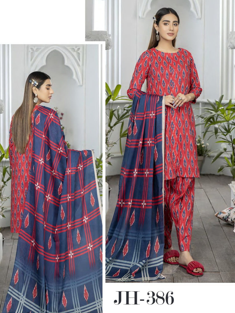 Raiza By Johra Digital Printed Lawn Unstitched 3 Piece Suit JH-386