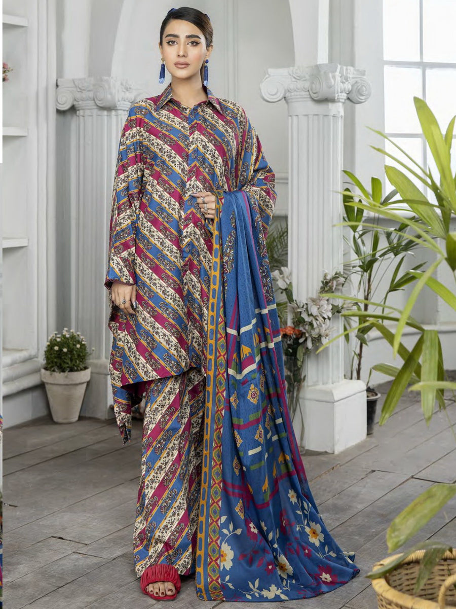 Raiza By Johra Digital Printed Lawn Unstitched 3 Piece Suit JH-390
