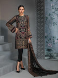 Jazmin Embroidered Chiffon 3Pc Suit D-07 Reine De Nuit Luxury Collection - FaisalFabrics.pk
