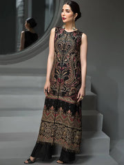 Jazmin Embroidered Chiffon 3Pc Suit D-07 Reine De Nuit Luxury Collection - FaisalFabrics.pk