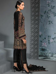 Jazmin Embroidered Chiffon 3Pc Suit D-07 Reine De Nuit Luxury Collection - FaisalFabrics.pk