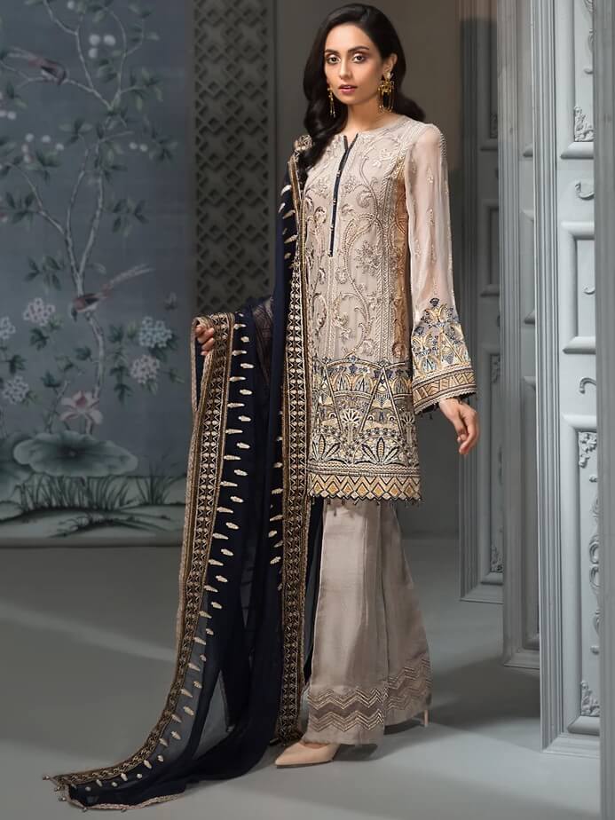 Jazmin Embroidered Chiffon 3Pc Suit D-08 Myrella Luxury Collection - FaisalFabrics.pk