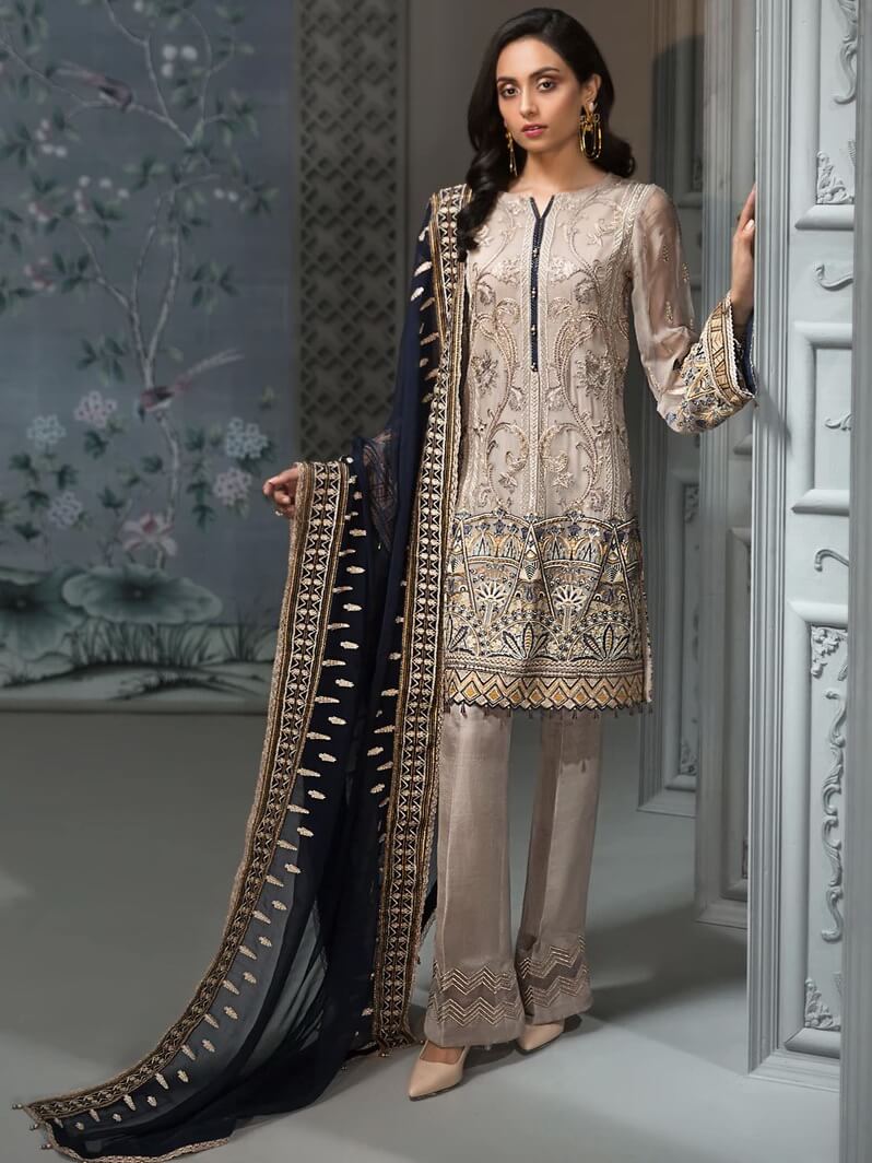 Jazmin Embroidered Chiffon 3Pc Suit D-08 Myrella Luxury Collection - FaisalFabrics.pk