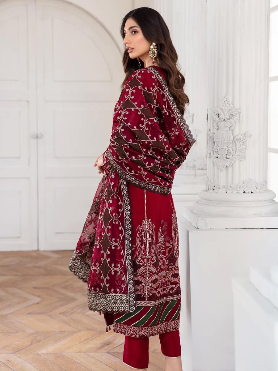 Jazmin Mahpare Embroidered Luxury Chiffon 3 Piece Suit 06-Arash - FaisalFabrics.pk