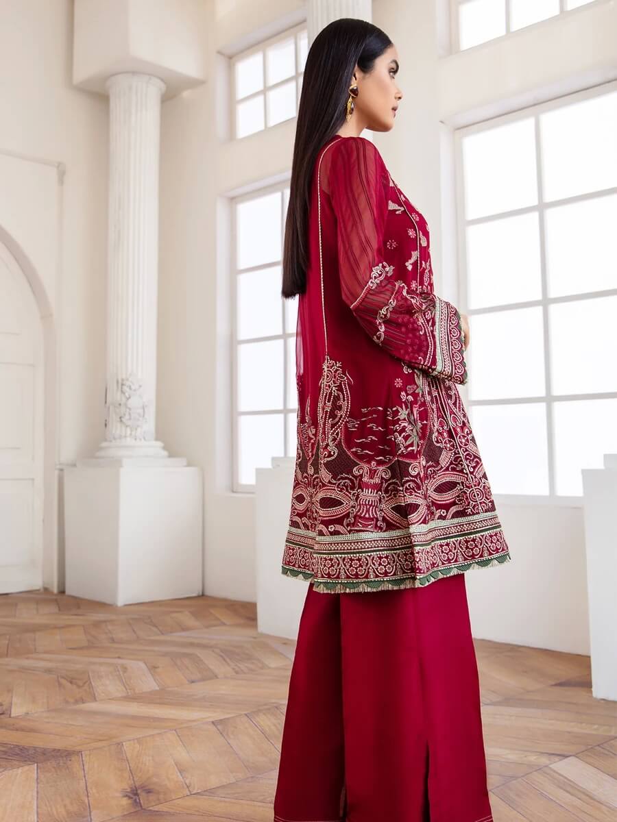 Jazmin Mahpare Embroidered Luxury Chiffon 3 Piece Suit 06-Arash - FaisalFabrics.pk