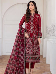 Jazmin Mahpare Embroidered Luxury Chiffon 3 Piece Suit 06-Arash - FaisalFabrics.pk