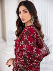 Jazmin Mahpare Embroidered Luxury Chiffon 3 Piece Suit 06-Arash - FaisalFabrics.pk
