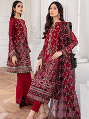 Jazmin Mahpare Embroidered Luxury Chiffon 3 Piece Suit 06-Arash - FaisalFabrics.pk