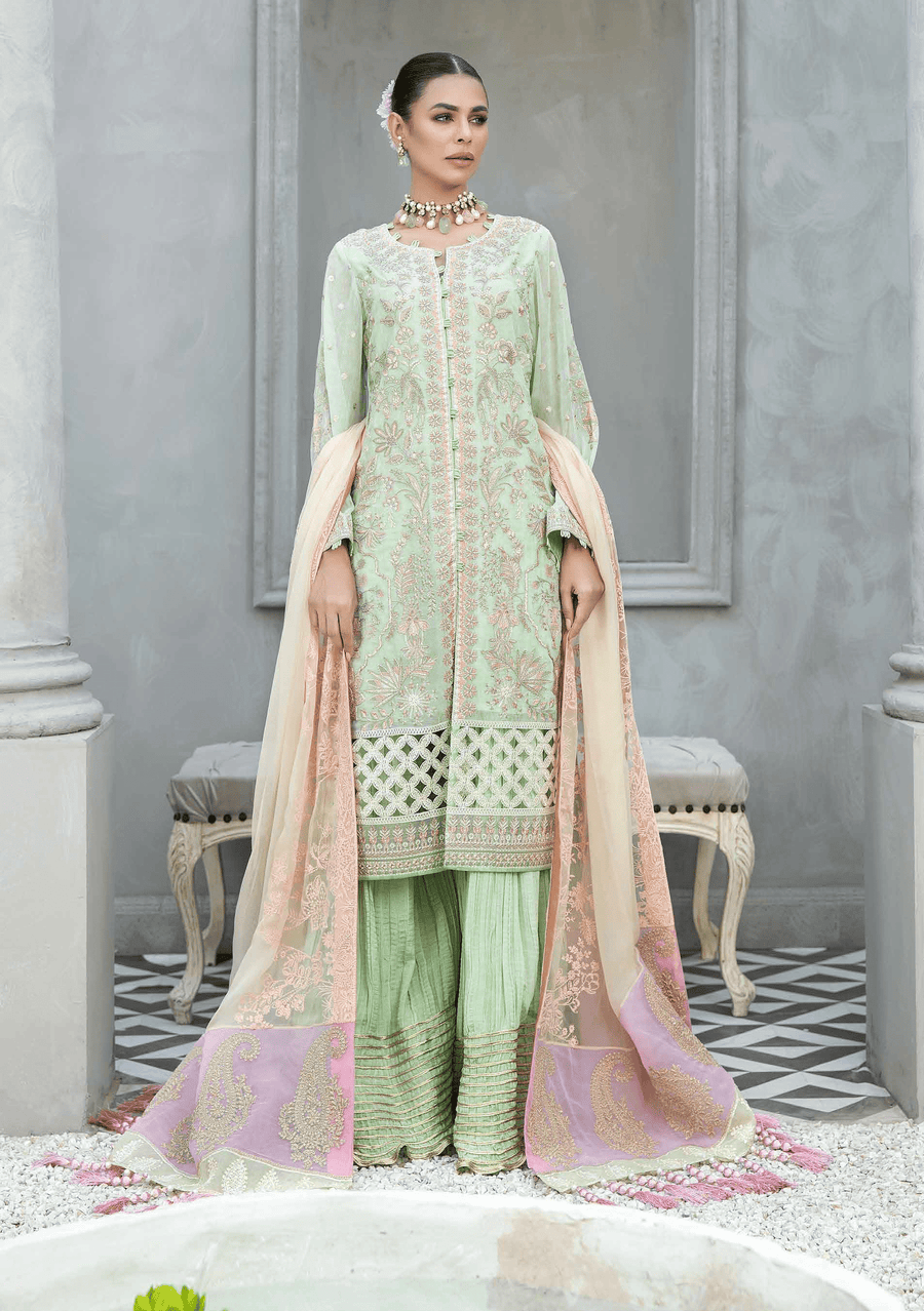 KUNDANKARI Qubool Hai Unstitched Formal Suit K-02 Pastel Hues
