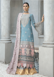 KUNDANKARI Qubool Hai Unstitched Formal Suit K-03 Contemporary Teal