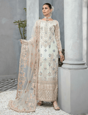KUNDANKARI Qubool Hai Unstitched Formal Suit K-04 Glamorous Ivory
