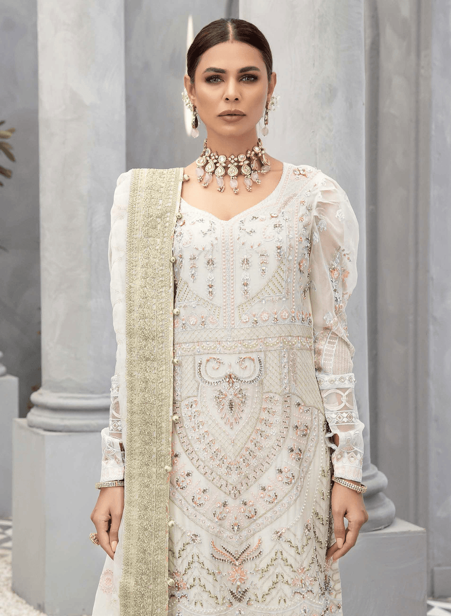 KUNDANKARI Qubool Hai Unstitched Formal Suit K-06 Imperial Pearl