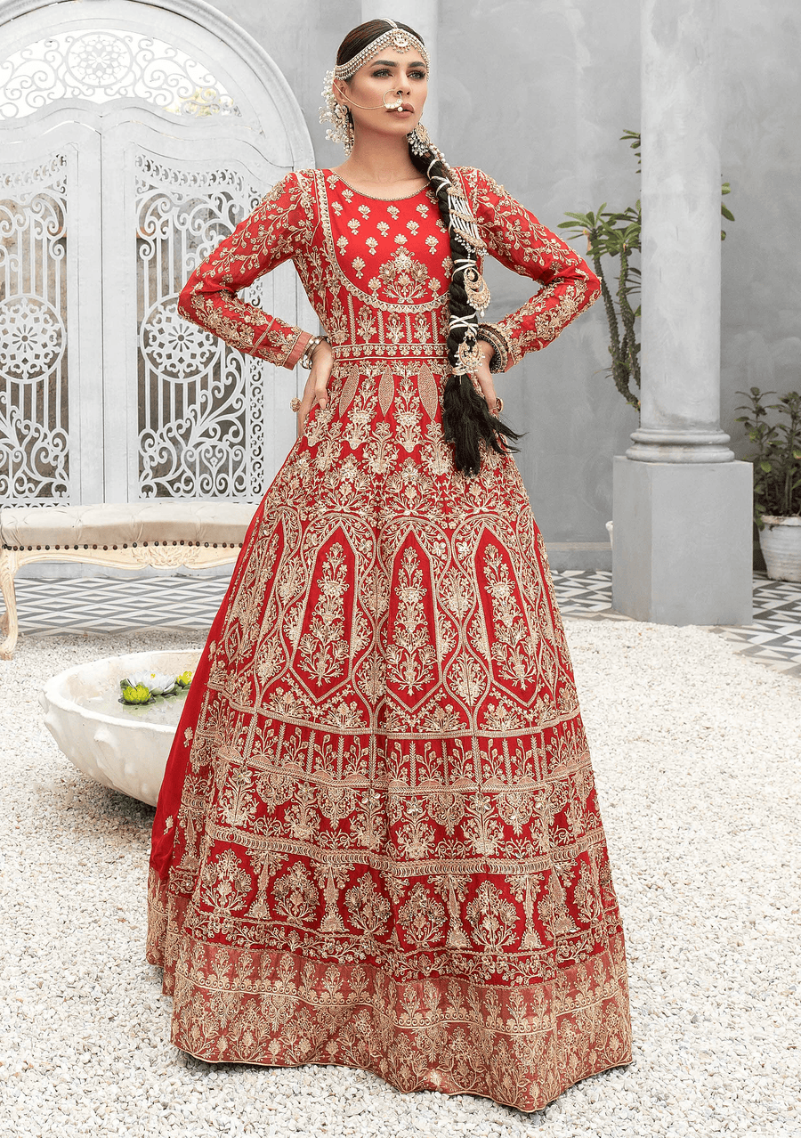 KUNDANKARI Qubool Hai Unstitched Formal Suit K-08 Rose Gold