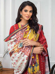 GulAhmed 3Pc Unstitched Digital Printed Khaddar Suit K-104B - FaisalFabrics.pk