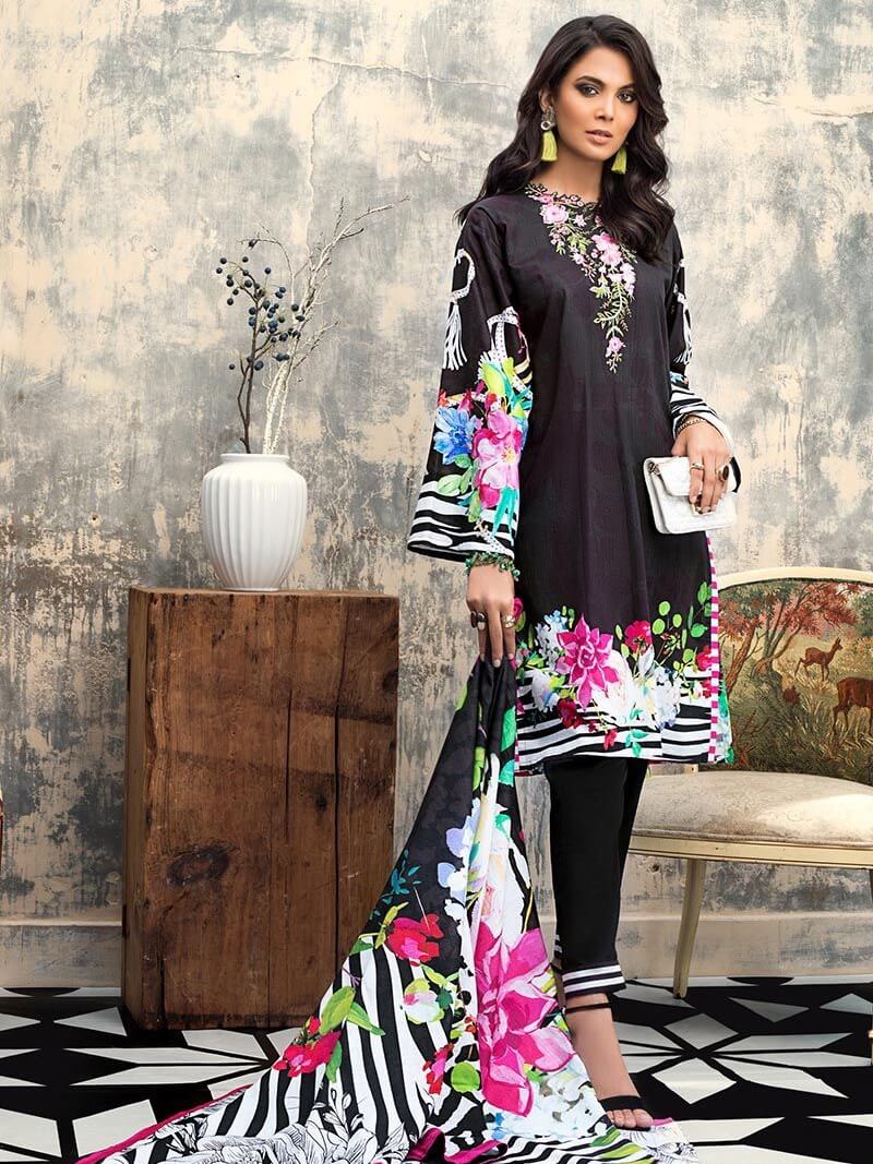 GulAhmed 3Pc Unstitched Khaddar Embroidered Suit K-110 - FaisalFabrics.pk