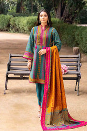 Gul Ahmed Winter Khaddar Unstitched Printed 3Pc Suit K-22042 A