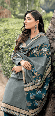Gul Ahmed Winter Khaddar Unstitched Printed 3Pc Suit K-22044 A
