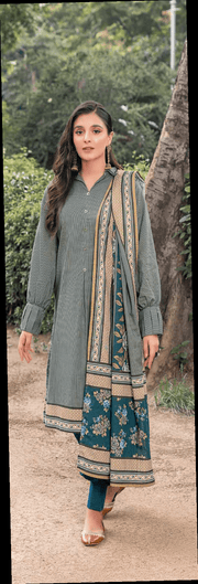 Gul Ahmed Winter Khaddar Unstitched Printed 3Pc Suit K-22044 A