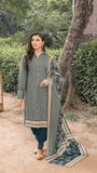 Gul Ahmed Winter Khaddar Unstitched Printed 3Pc Suit K-22044 A