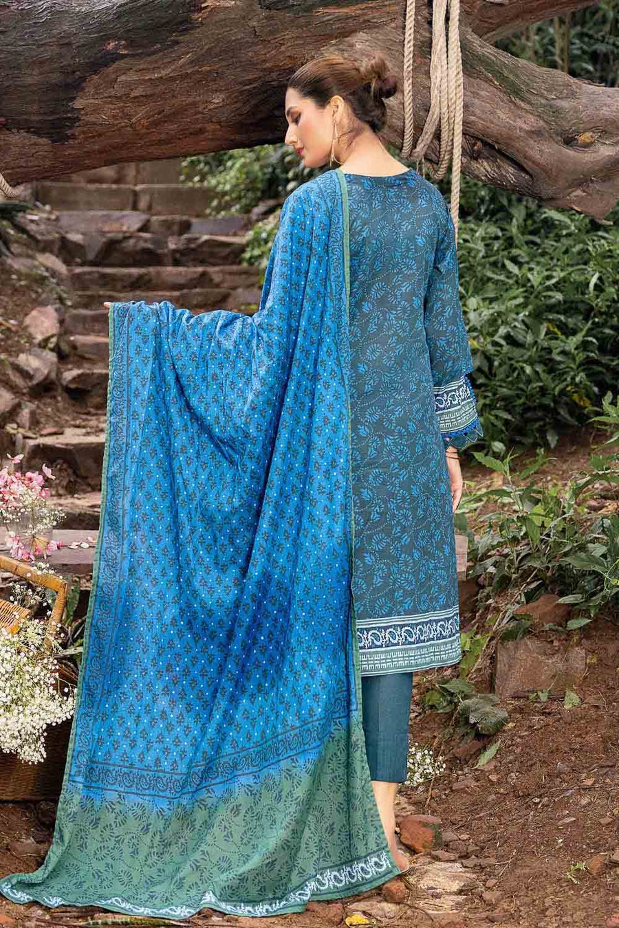 Gul Ahmed Winter Khaddar Unstitched Printed 3Pc Suit K-22048 A