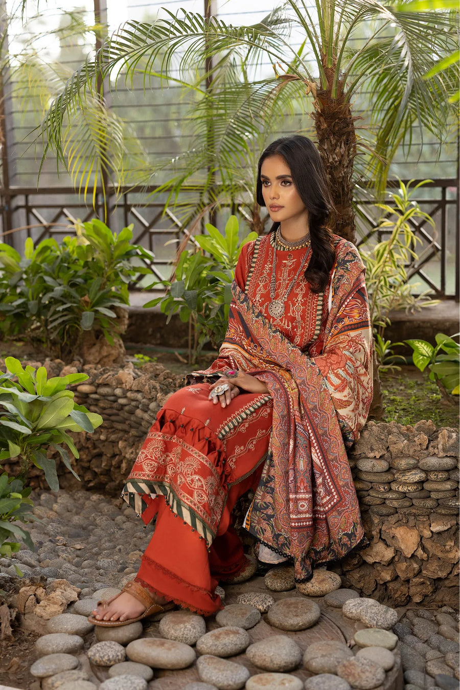 ZOYA by LALA Embroidered Woolen Unstitched 3Pc Suit D-06 KALOPSIA