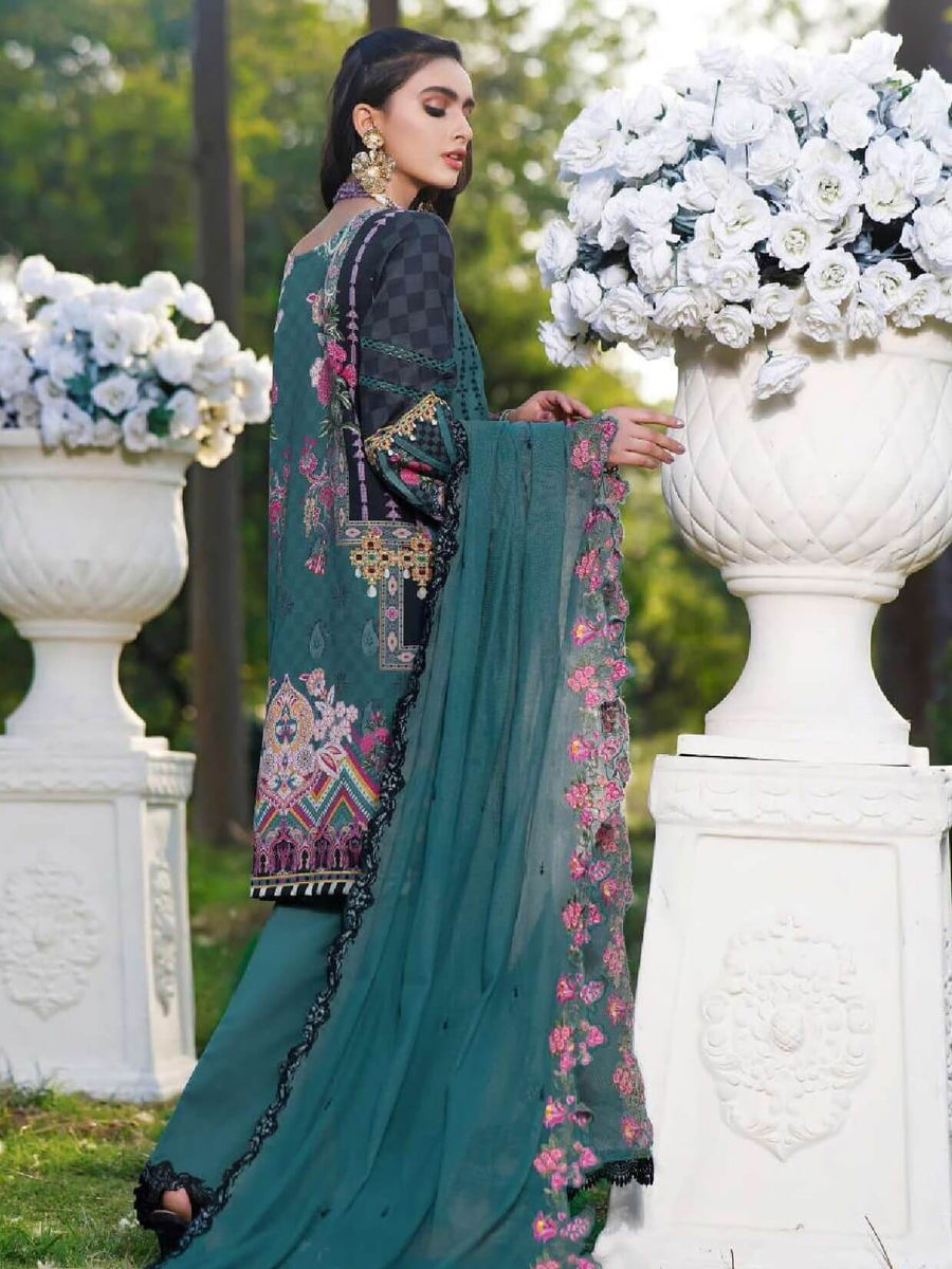 KAHF Premium Festive Lawn Unstitched 3 Piece Suit KF-07 Twillight Bloom - FaisalFabrics.pk