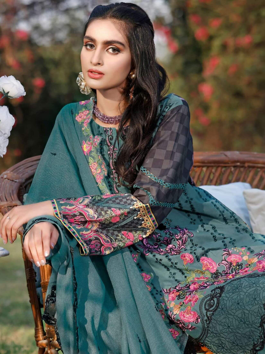 KAHF Premium Festive Lawn Unstitched 3 Piece Suit KF-07 Twillight Bloom - FaisalFabrics.pk