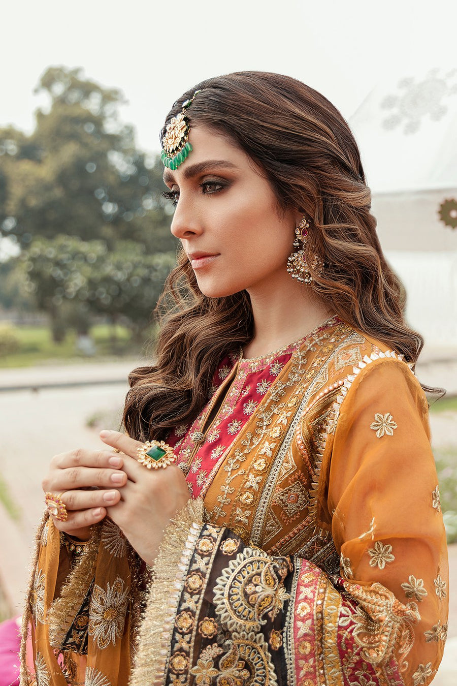 GISELE Shagun Luxury Formal Unstitched 3PC Suit D-01 Khushbakht - FaisalFabrics.pk