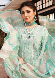 KAHF Premium Embroidered Luxury Lawn Unstitched 3Pc Suit KLC-09B