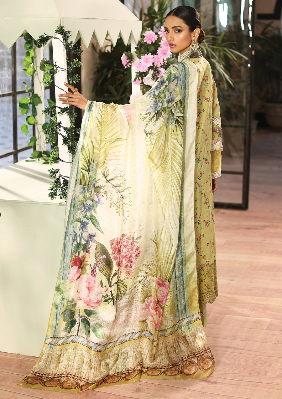 KAHF Premium Embroidered Luxury Lawn Unstitched 3Pc Suit KLC-10