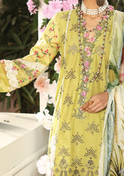 KAHF Premium Embroidered Luxury Lawn Unstitched 3Pc Suit KLC-10