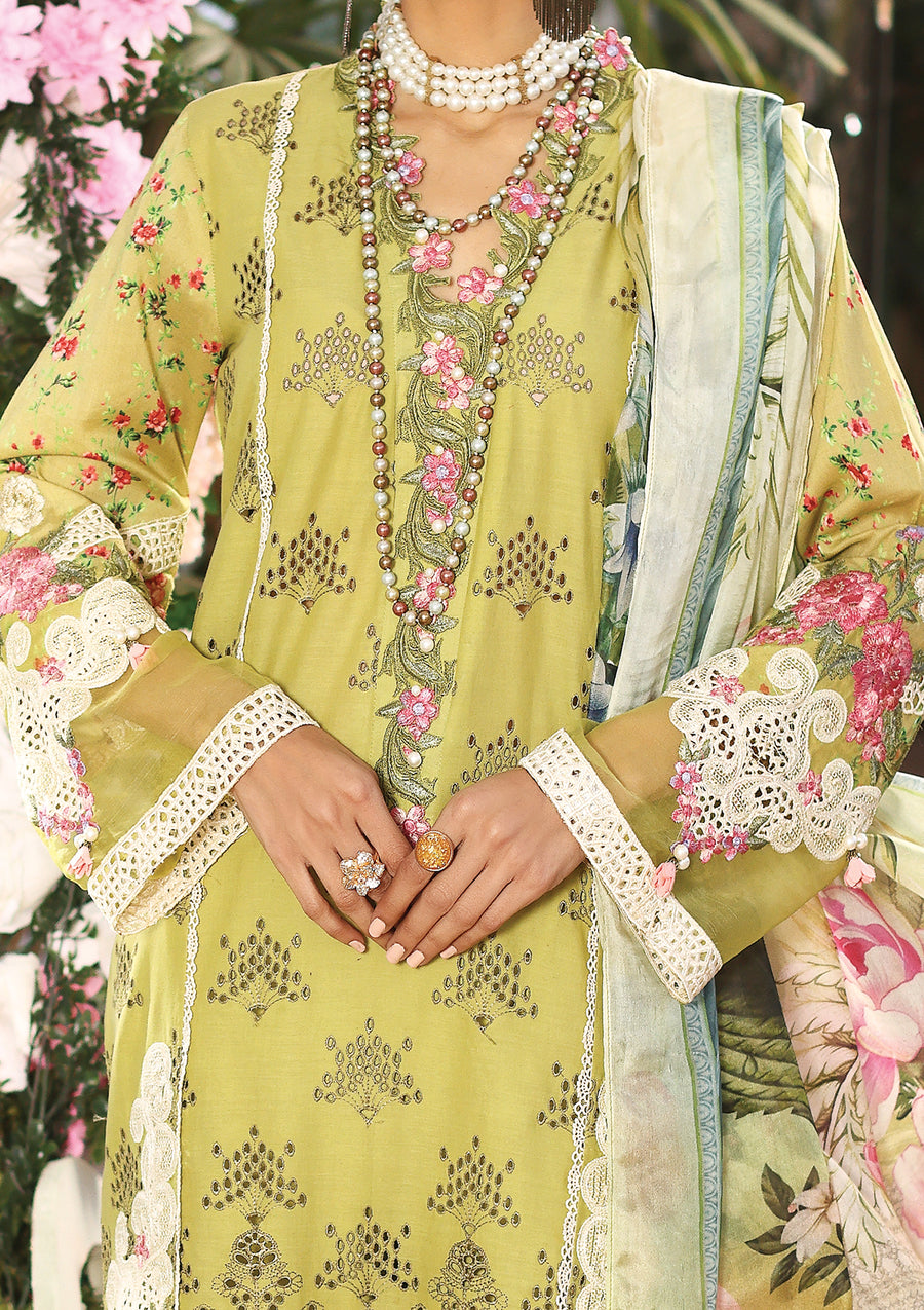 KAHF Premium Embroidered Luxury Lawn Unstitched 3Pc Suit KLC-10