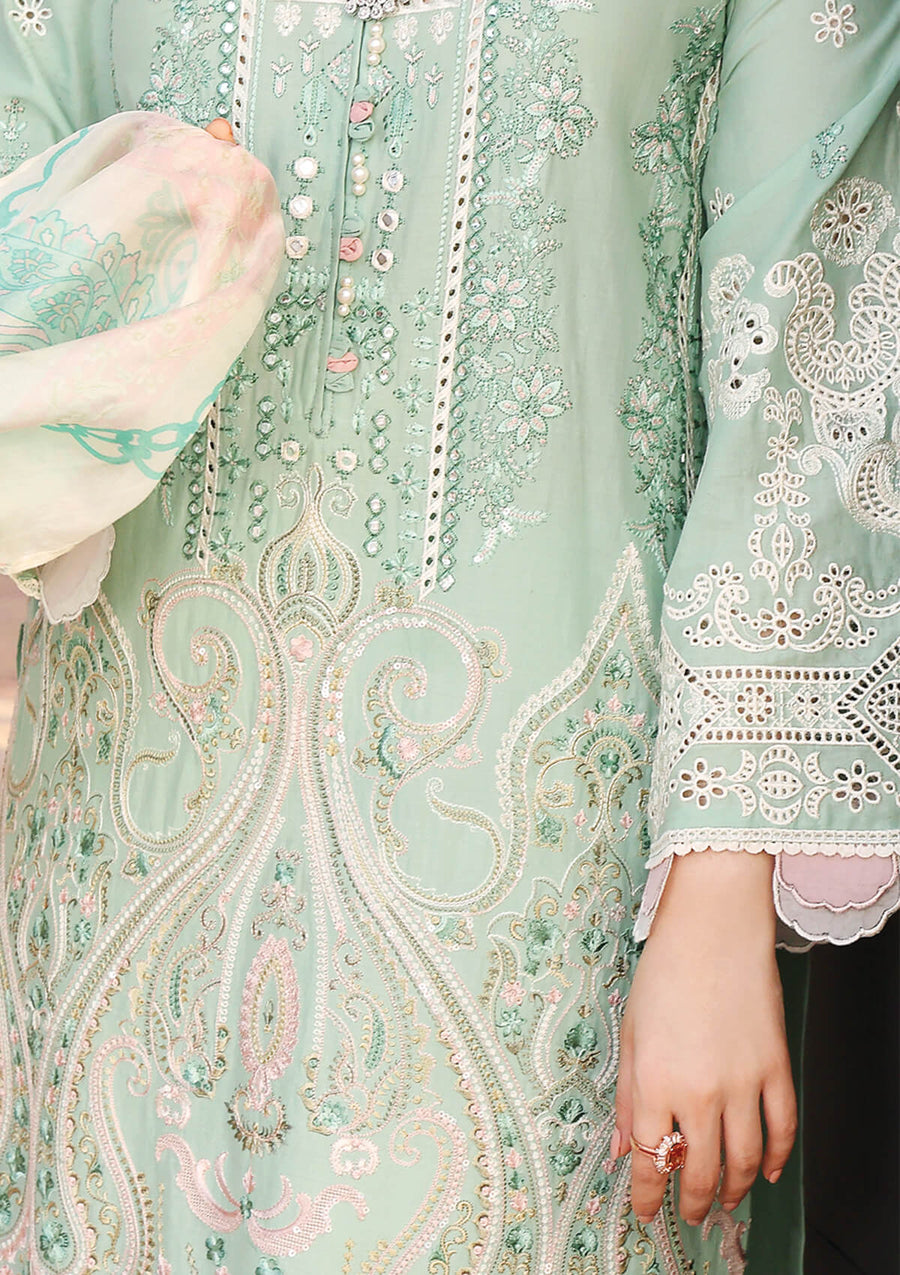 KAHF Premium Embroidered Luxury Lawn Unstitched 3Pc Suit KLC-09B