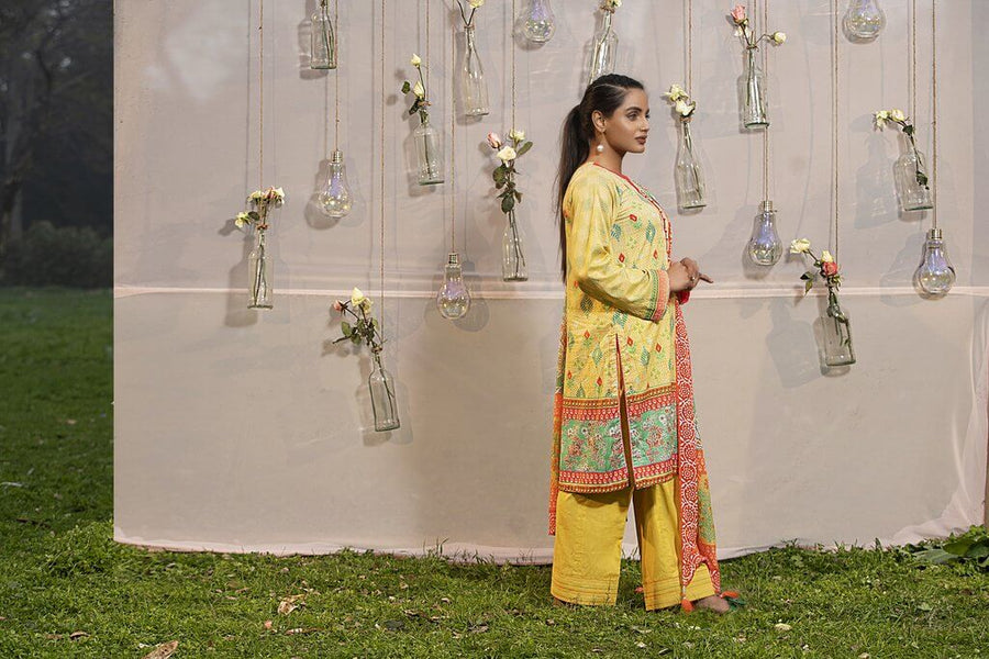 Lakhany Komal Lawn Summer 2021 Unstitched Printed 3Pc Suit KP-2001-A - FaisalFabrics.pk