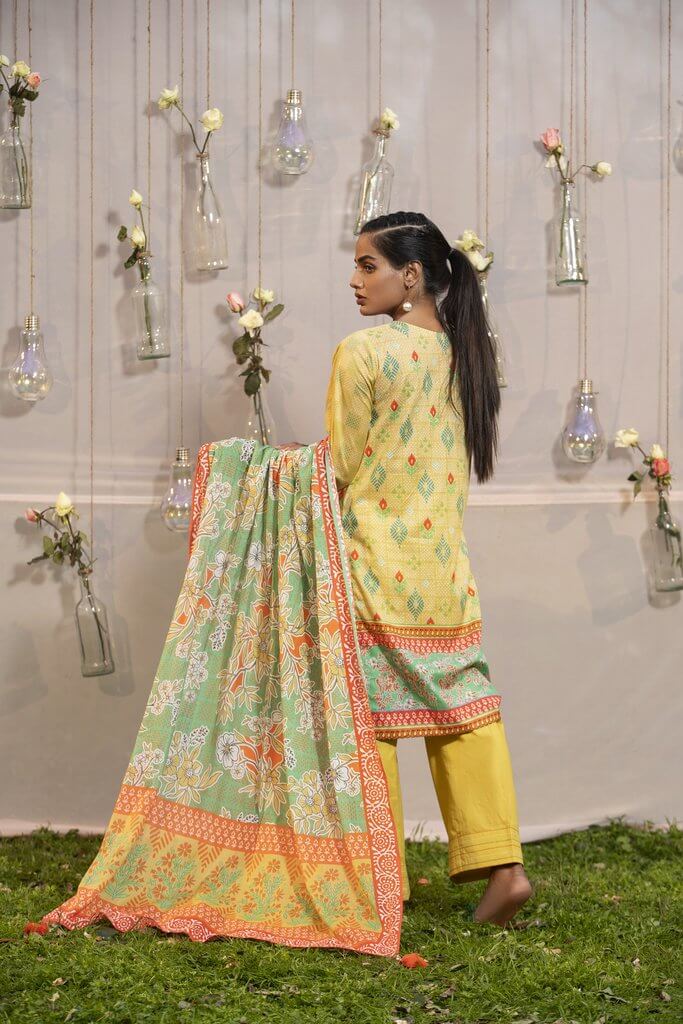 Lakhany Komal Lawn Summer 2021 Unstitched Printed 3Pc Suit KP-2001-A - FaisalFabrics.pk