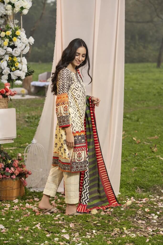 Lakhany Komal Lawn Summer 2021 Unstitched Printed 3Pc Suit KP-2005-A - FaisalFabrics.pk