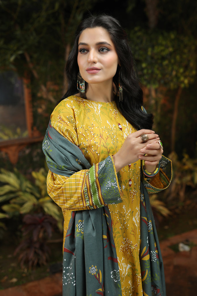 LSM Lakhany Komal Unstitched Printed Lawn 3Pc Suit KP-2021-B