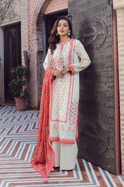 LSM Lakhany Komal Unstitched Printed Lawn 3Pc Suit KP-2023-A