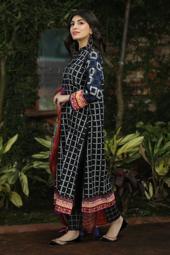 LSM Lakhany Komal Unstitched Printed Lawn 3Pc Suit KP-2028-B