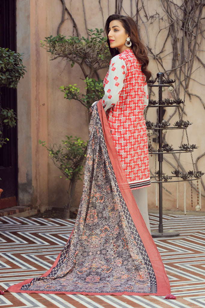 LSM Lakhany Komal Unstitched Printed Lawn 3Pc Suit KP-2031-A